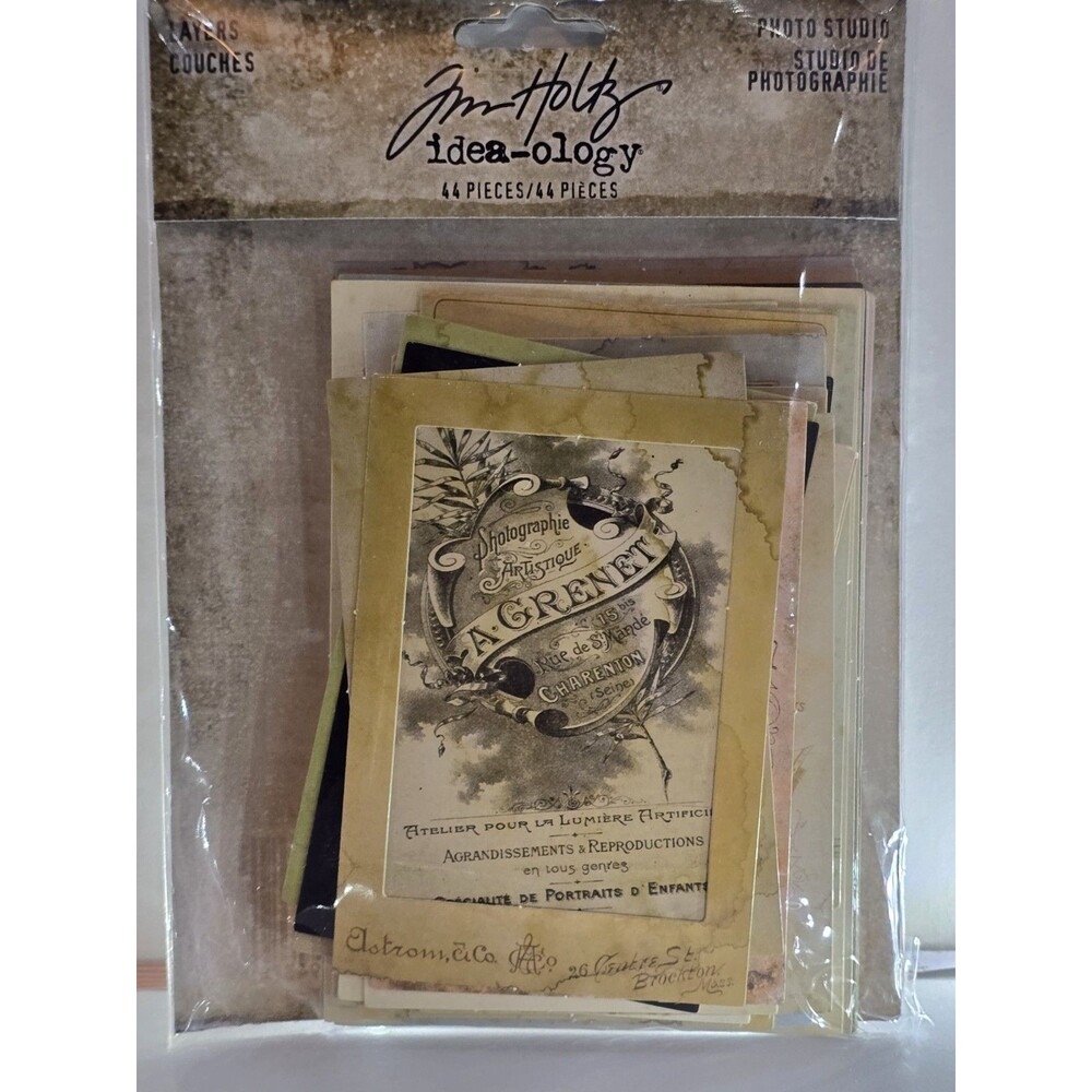 Tim Holtz Idea-ology Photo Studio Layers TH94374 44 Pieces New Sealed